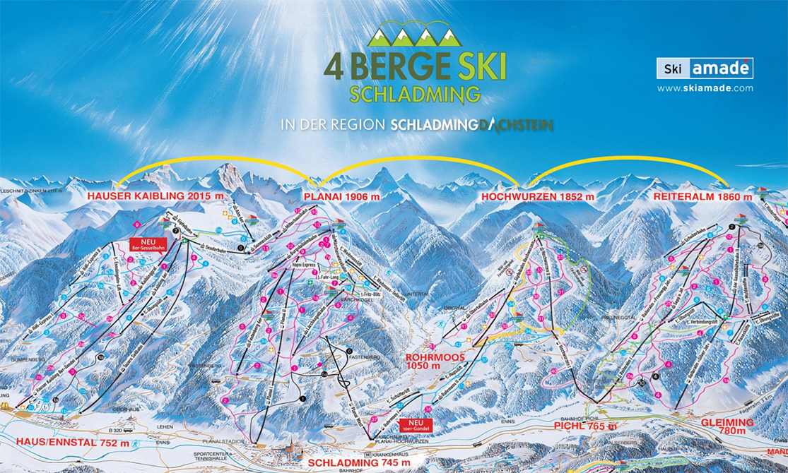 Pistenplan Skiregion Schladming-Dachstein